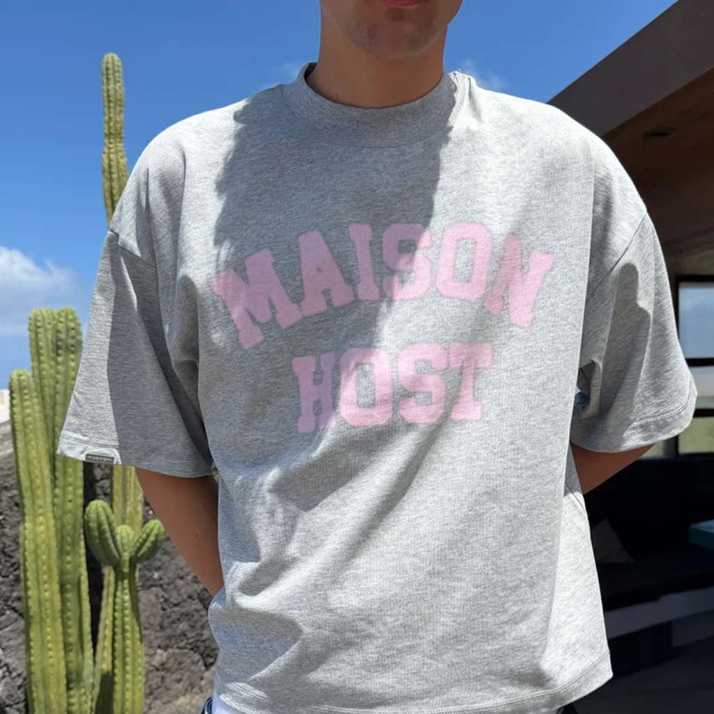 Maison Host Spray Varsity Grey Tee