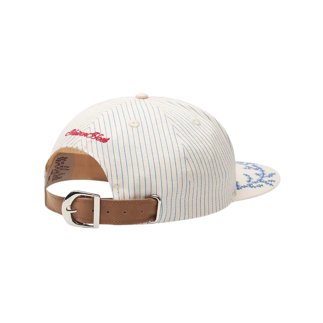 Maison Host Crest Striped Cap