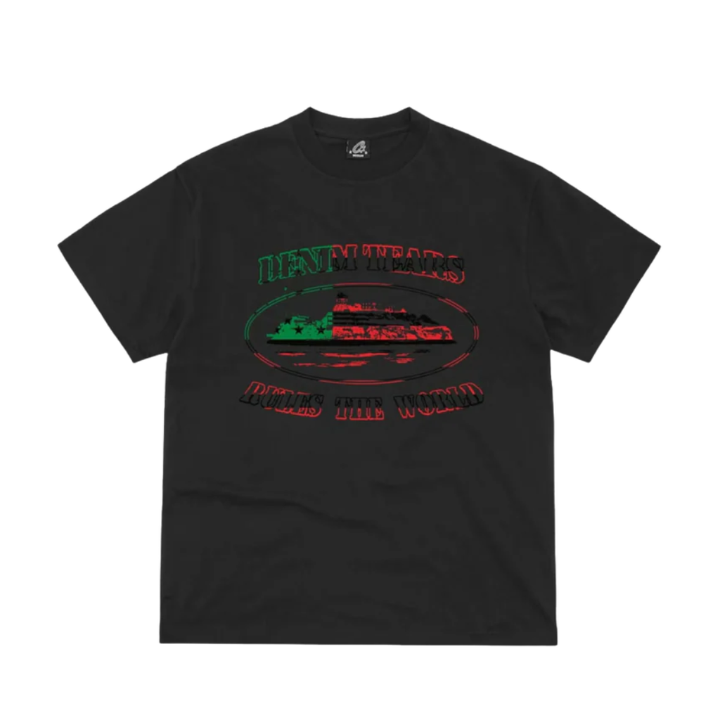 Corteiz x Denim Tears OG Alcatraz Tee Black