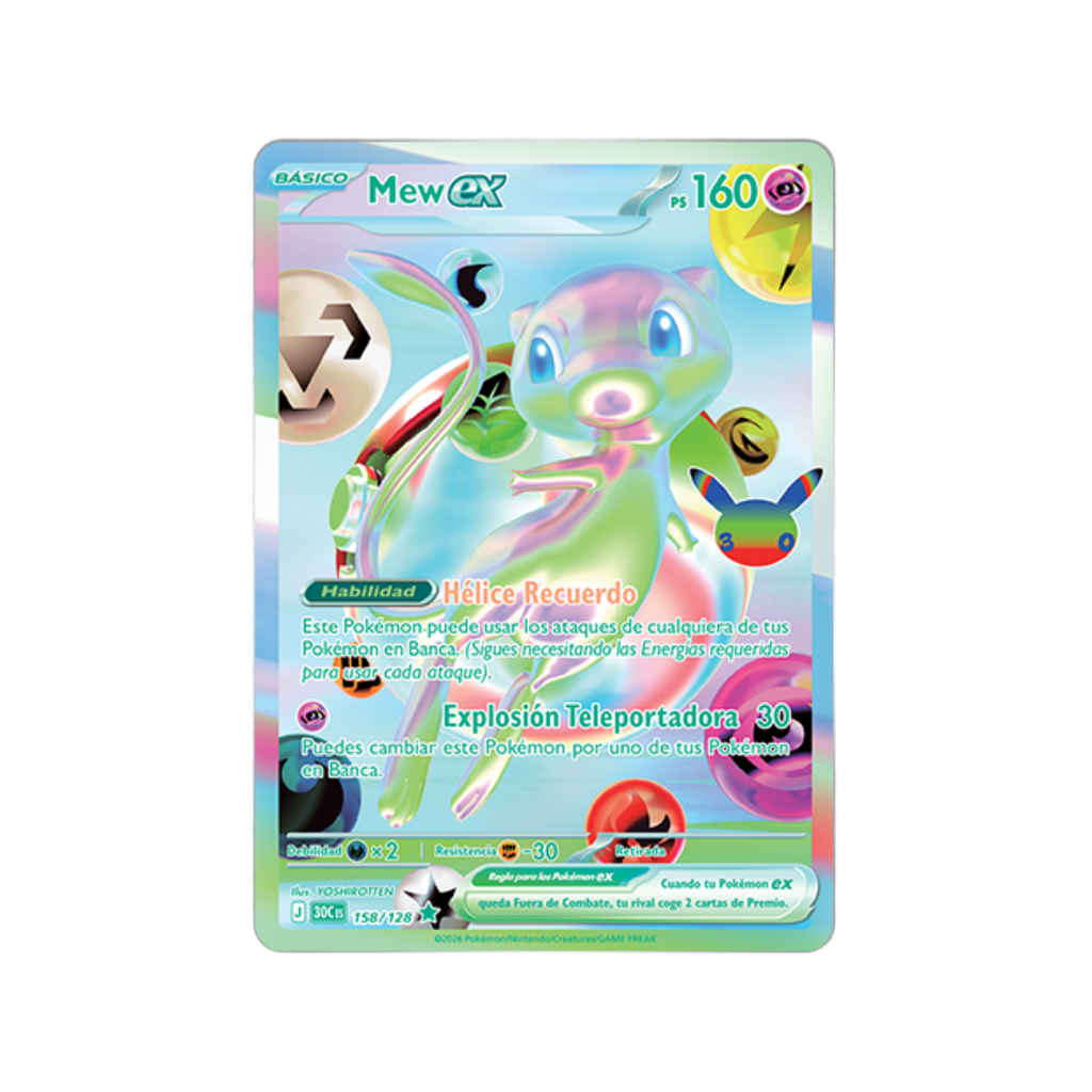 Carta Pokémon Mew ex - 30 Aniversario (30C 158)