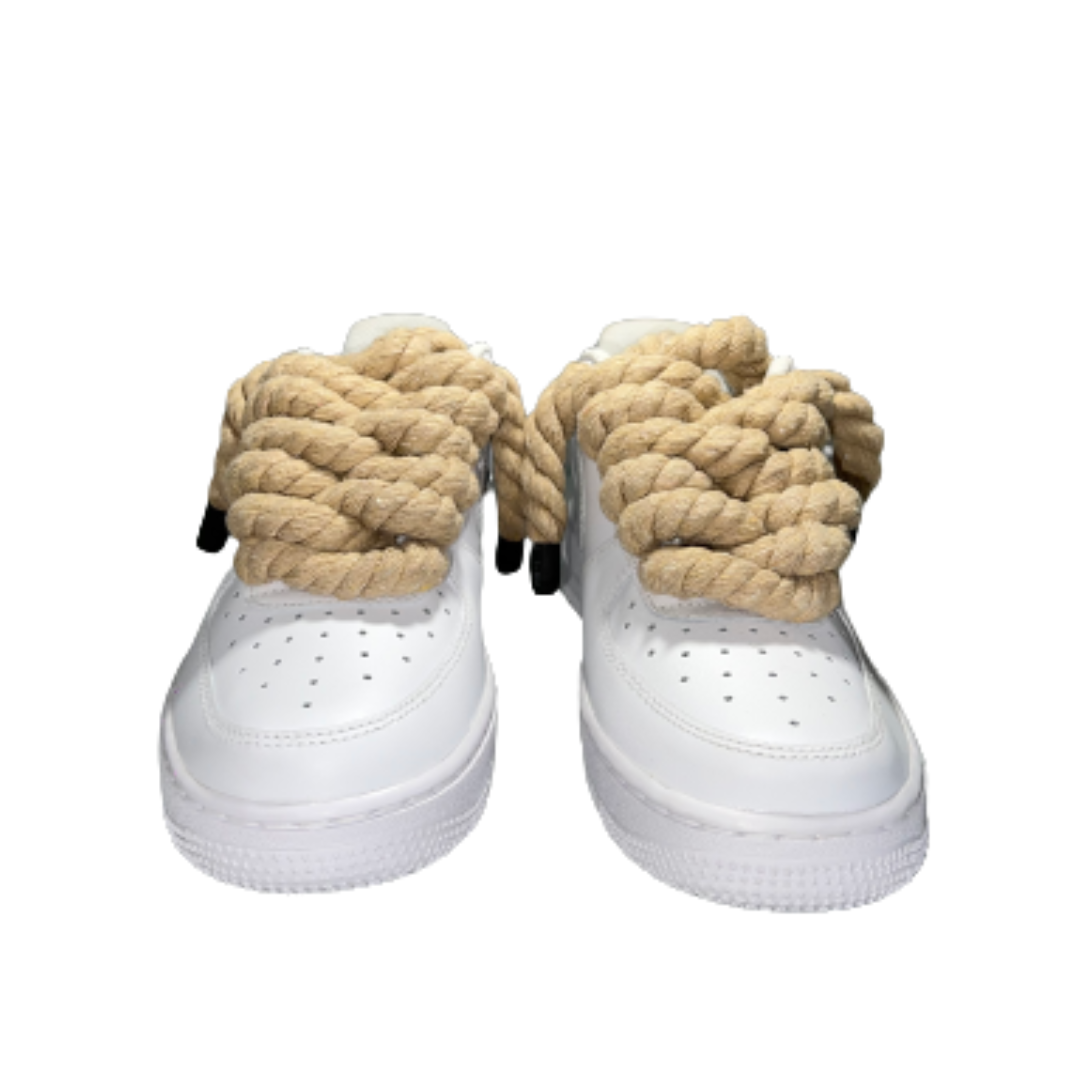 Nike Air Force 1 White Rope Laces Custom