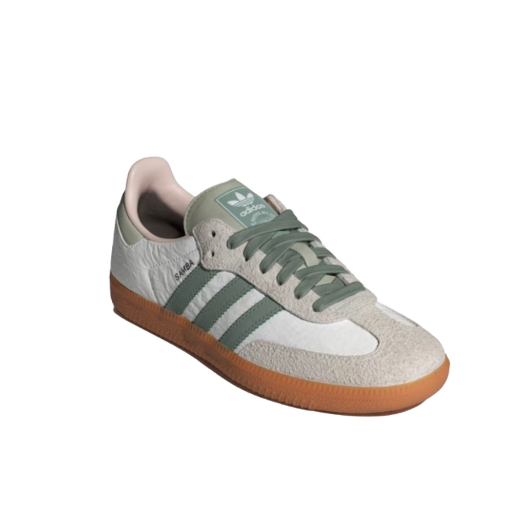 ADIDAS SAMBA Cloud White Silver Green
