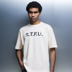 Heron Preston Printed S.T.F.U Beige Tee
