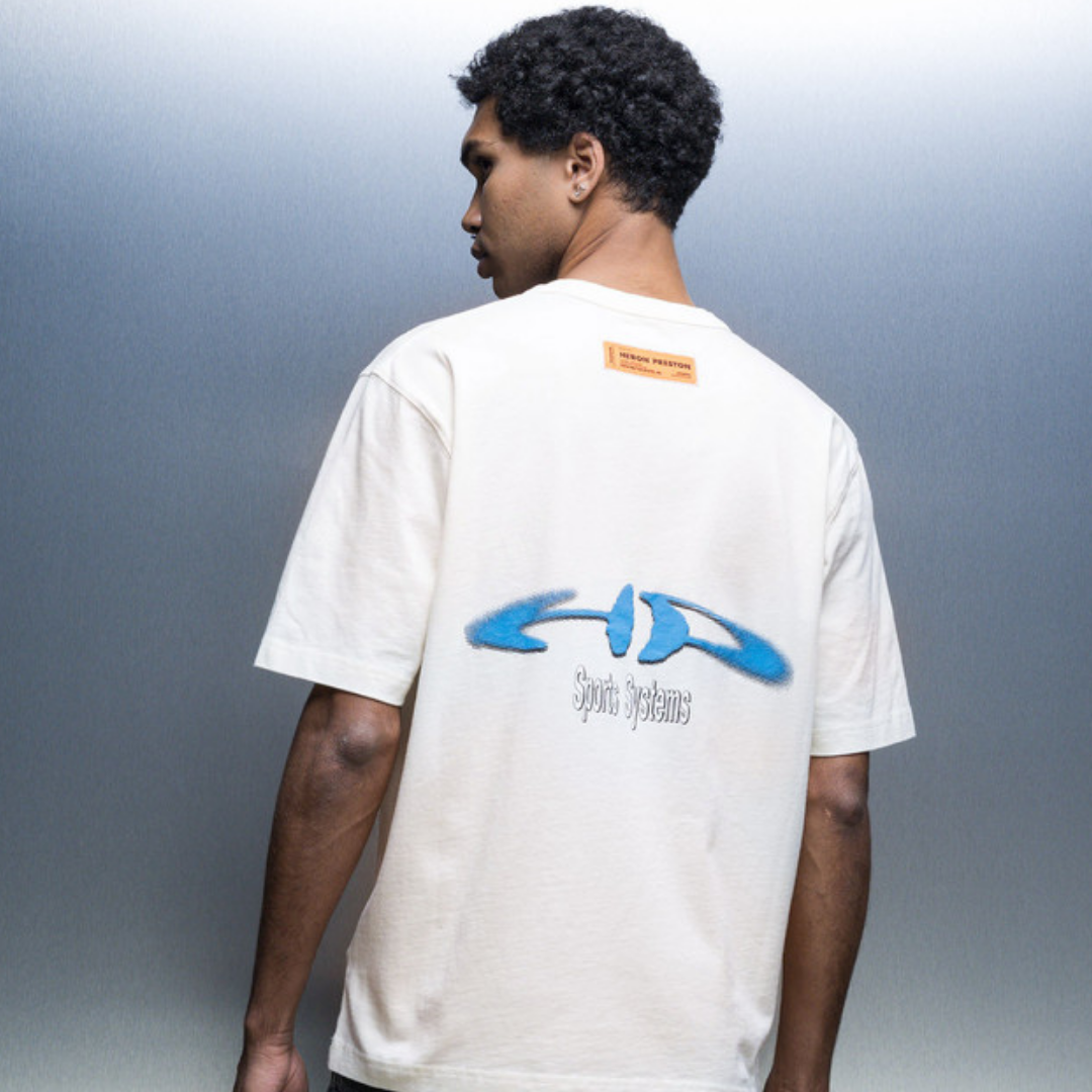 Heron Preston Printed S.T.F.U Beige Tee