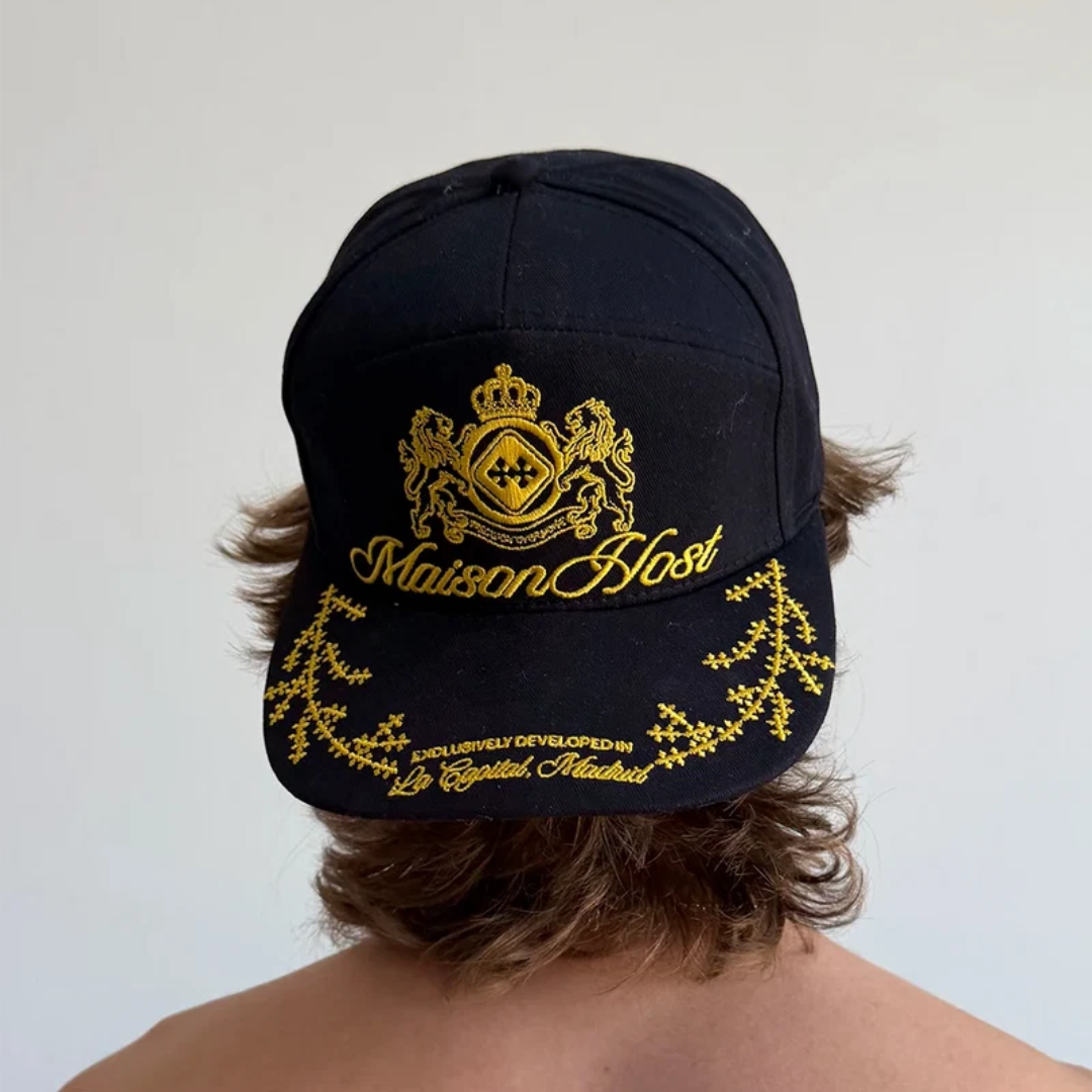 Maison Host Crest Navy Cap