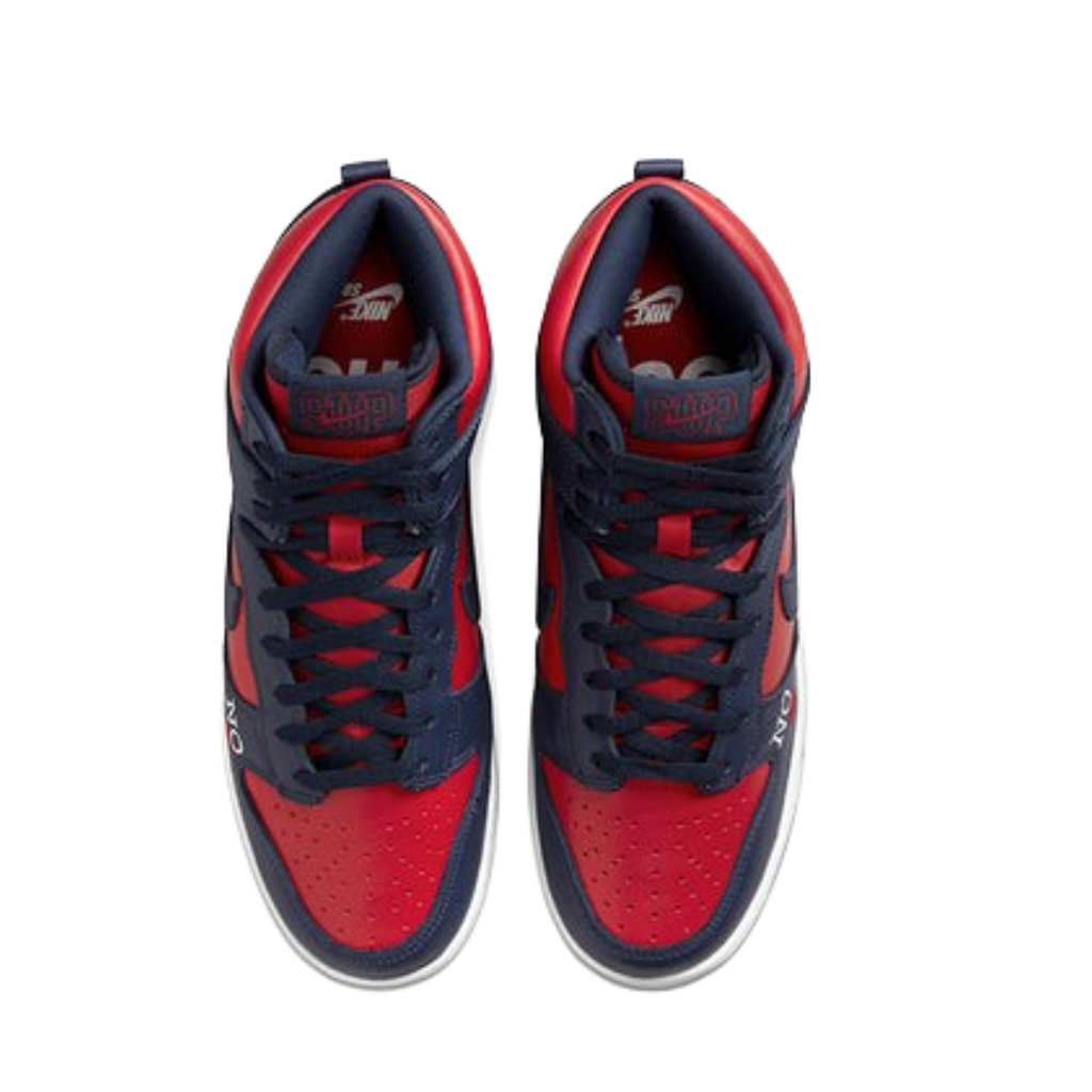 Nike x Supreme SB Dunk High By Any Means Red Navy