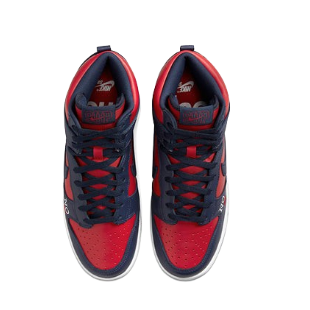 Nike x Supreme SB Dunk High By Any Means Red Navy