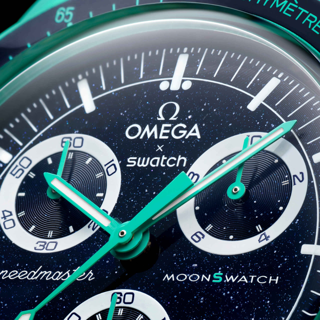 Swatch x Omega Bioceramic Moonswatch Mission On Earth Polar Lights