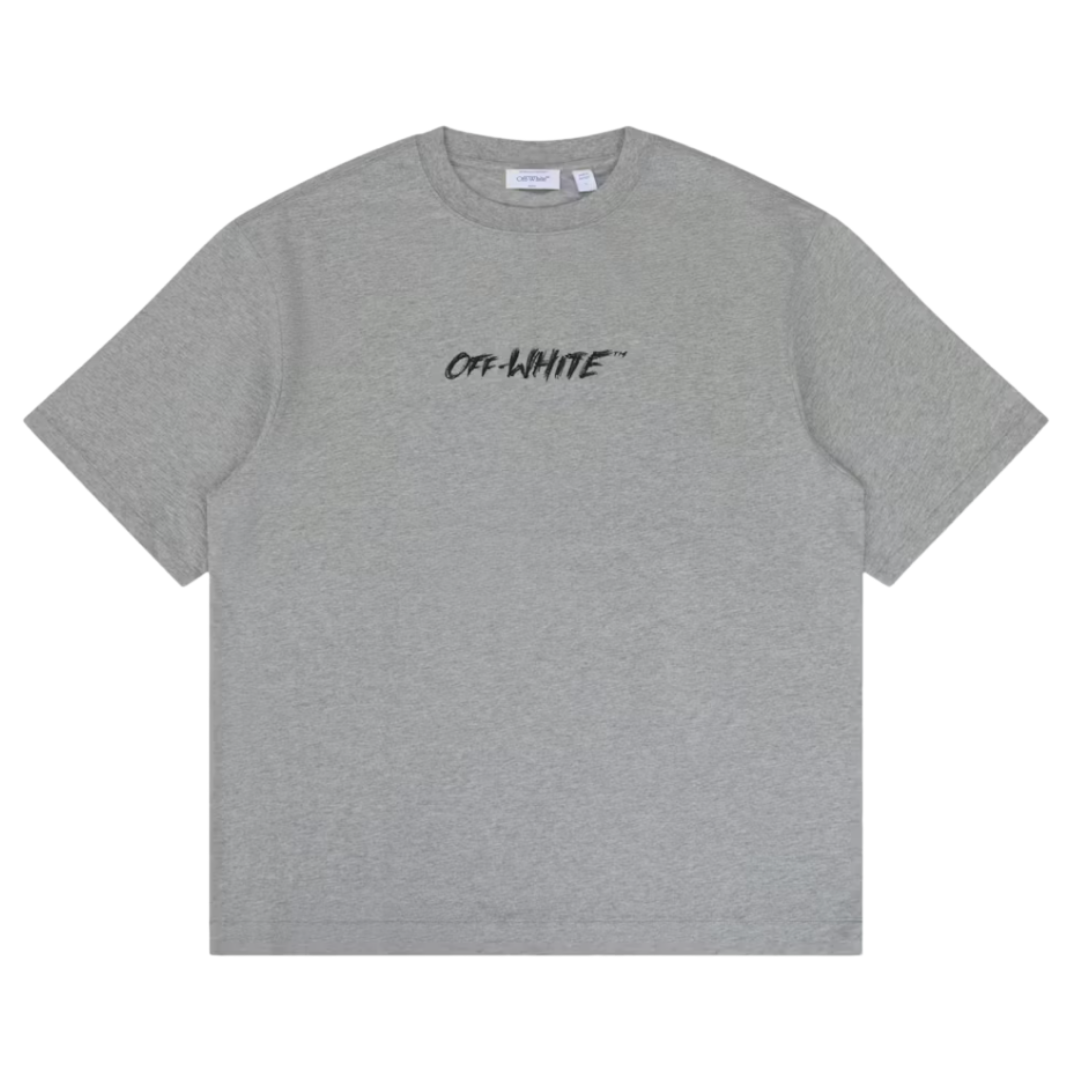 Off White Chalk Arrow Heather Grey Tee