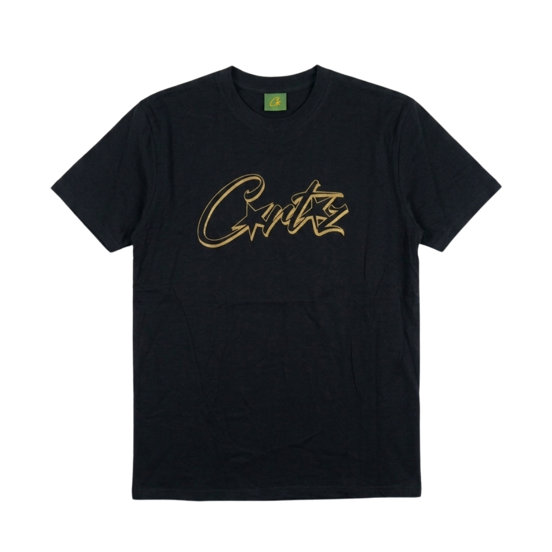 Corteiz Gold 667 Black Tee