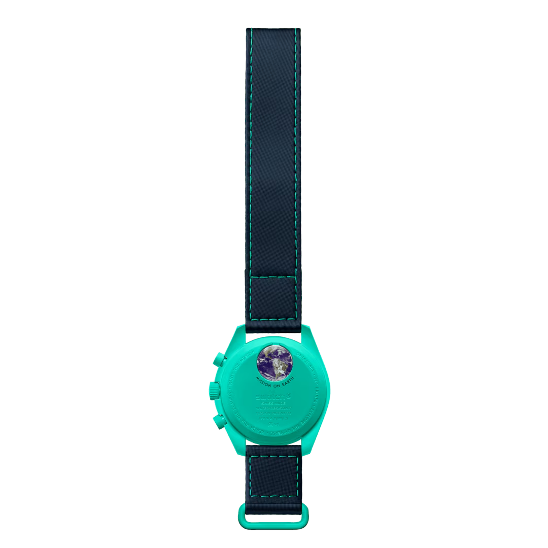 Swatch x Omega Bioceramic Moonswatch Mission On Earth Polar Lights