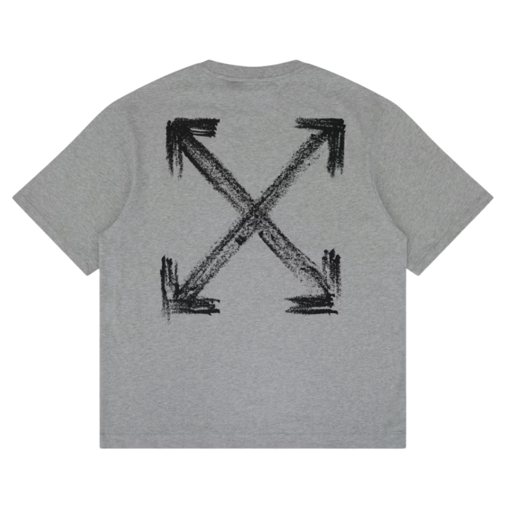 Off White Chalk Arrow Heather Grey Tee