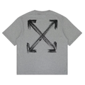 Off White Chalk Arrow Heather Grey Tee