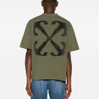 Off White Windy Arrow Winter Moss Tee