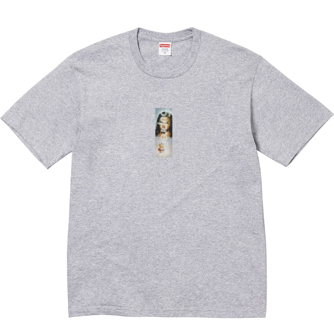 Supreme Prayer Card Box Logo Tee Gris
