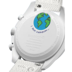 Swatch x Omega Bioceramic Moonswatch Mission to Earthphase Moonshine Gold Cold Moon Snoopy White Blue-SO33W701L