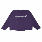 Classified Statemente Longsleeve Purple Tee (Reversible)