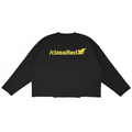 Classified Statement Longsleeve Black Tee (Reversible)