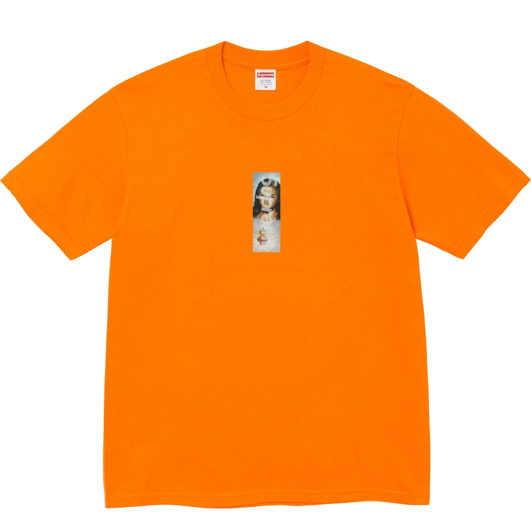 Supreme Prayer Card Box Logo Tee Naranja