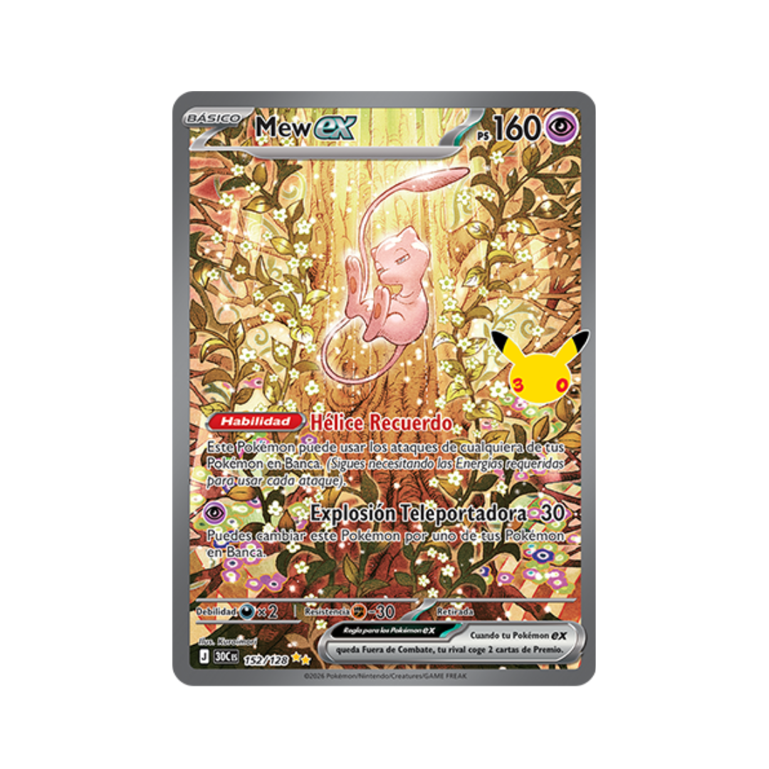 Carta Pokémon Mew ex - 30 Aniversario (30C 152)