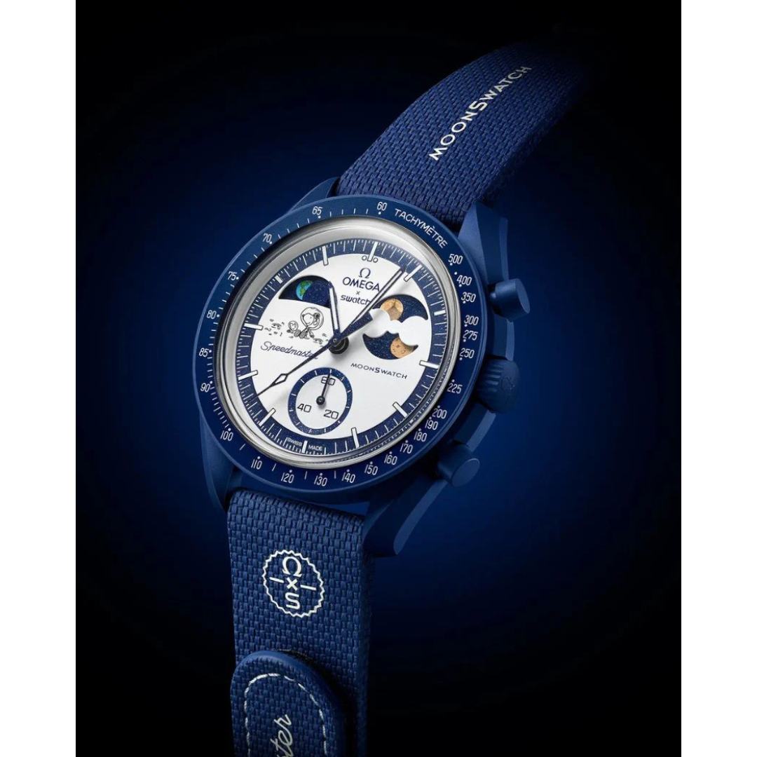 Swatch x Omega Bioceramic Moonswatch Mission To Earthphase Moonshine Snoopy Gold (Sturgeon Moon) - SO33N701L
