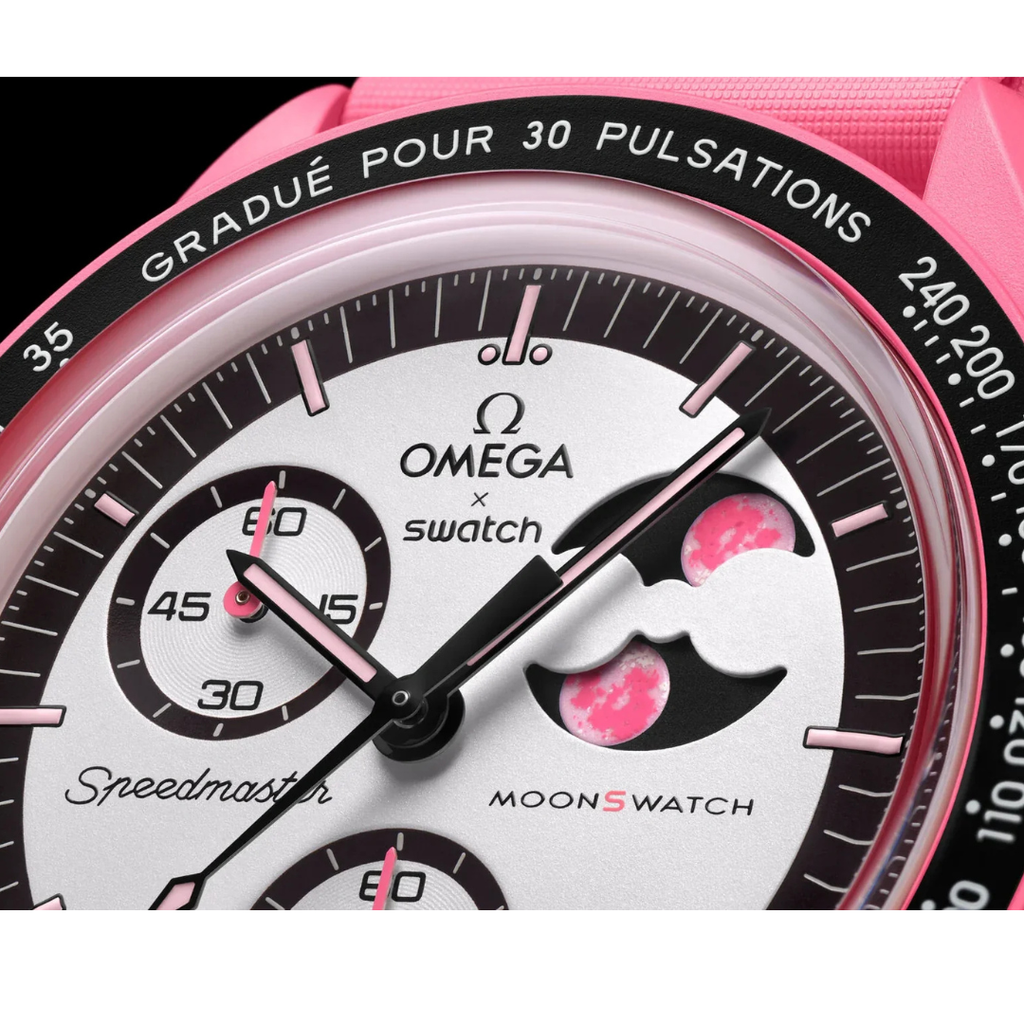 Swatch x Omega Bioceramic Moonswatch Mission to the Pink Moon - SO33P700