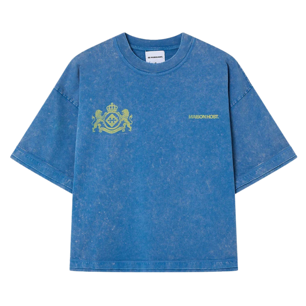 Maison Host Essential MH Crest Tee Blue