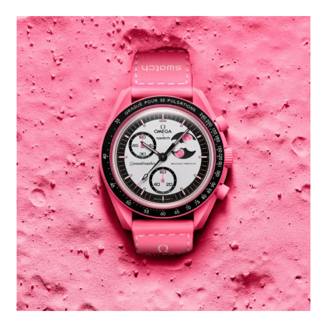 Swatch x Omega Bioceramic Moonswatch Mission to the Pink Moon - SO33P700