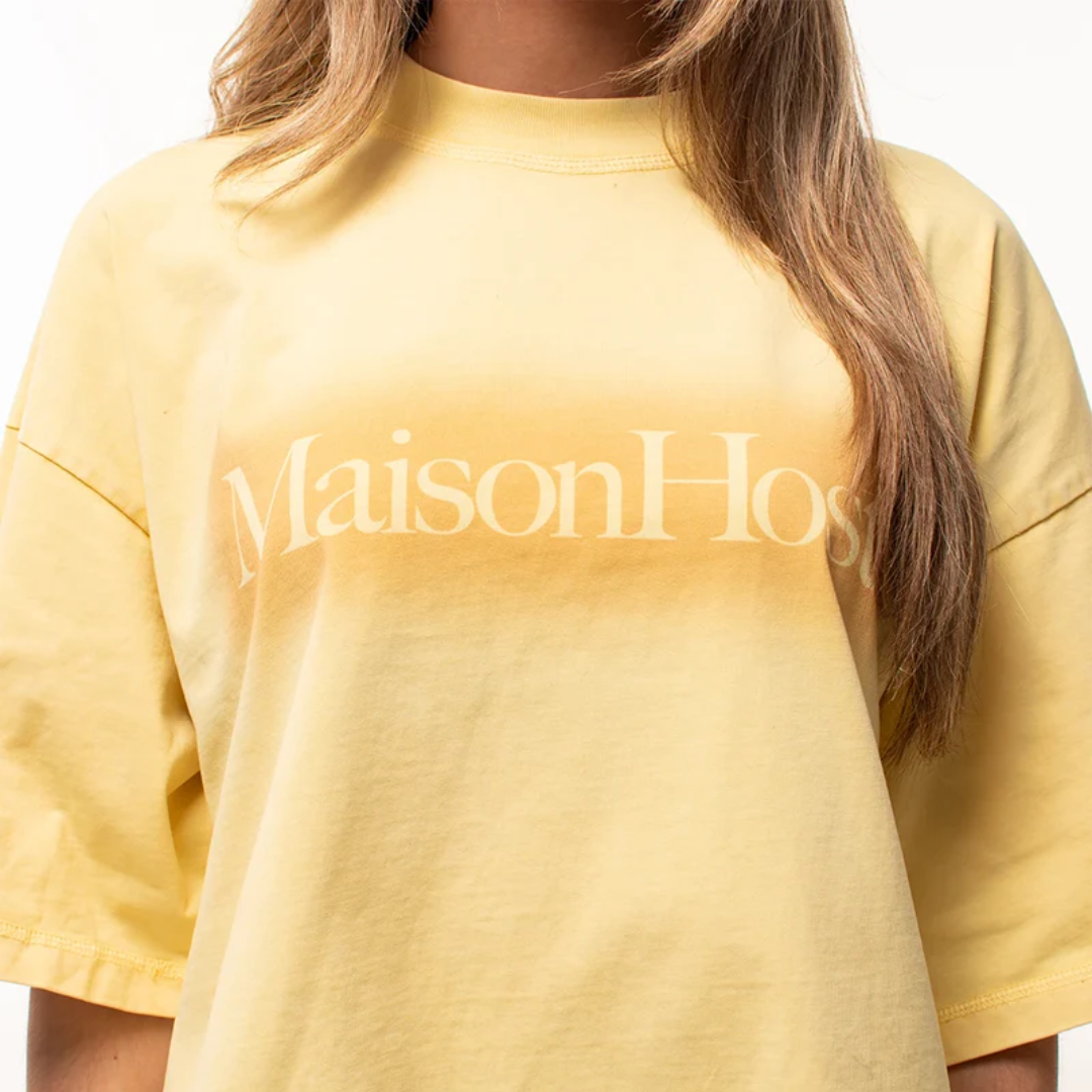 Maison Host Spray Logo Yellow Tee