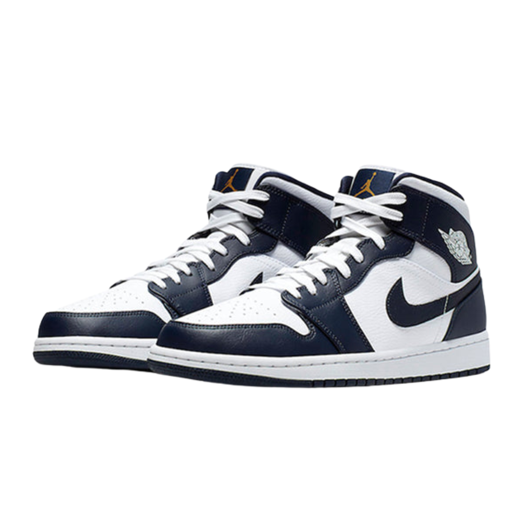 AIR JORDAN 1 MID METALLIC GOLD OBSIDIAN
