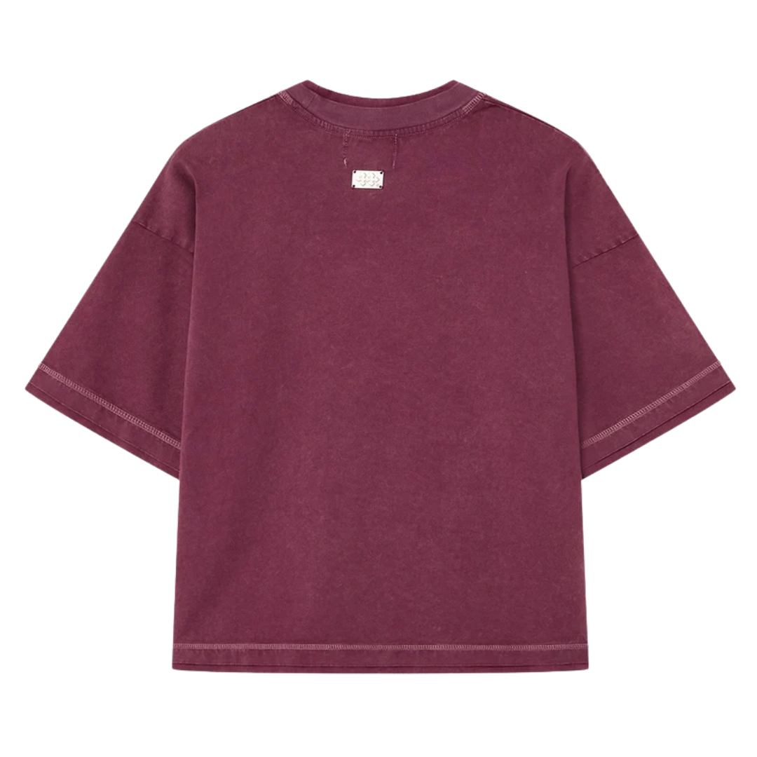Maison Host Essential MH Crest Tee Burgundy