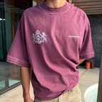 Maison Host Essential MH Crest Tee Burgundy