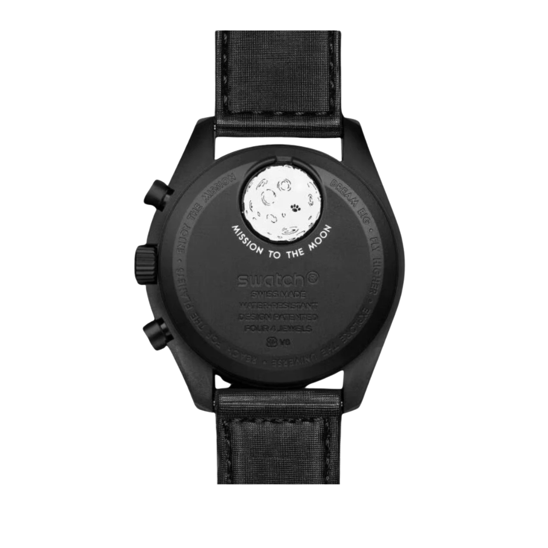 Swatch x Omega Bioceramic Moonswatch Mission to the Moonphase Snoopy Black