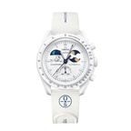 Swatch x Omega Bioceramic Moonswatch Mission to Earthphase Moonshine Gold Cold Moon Snoopy White Blue-SO33W701L