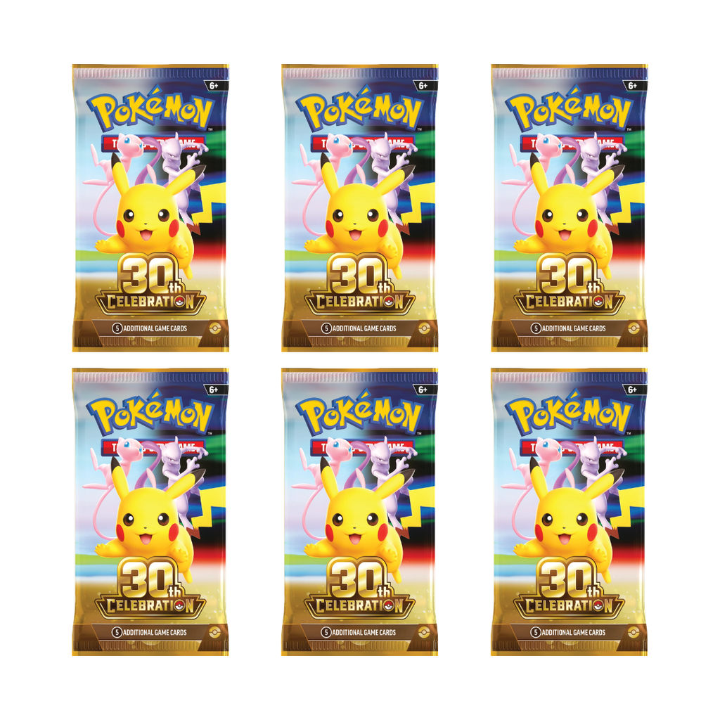 POKÉMON 30TH Booster Bundle Lote de sobres de mejora de Celebración 30.º Aniversario de JCC Pokémon