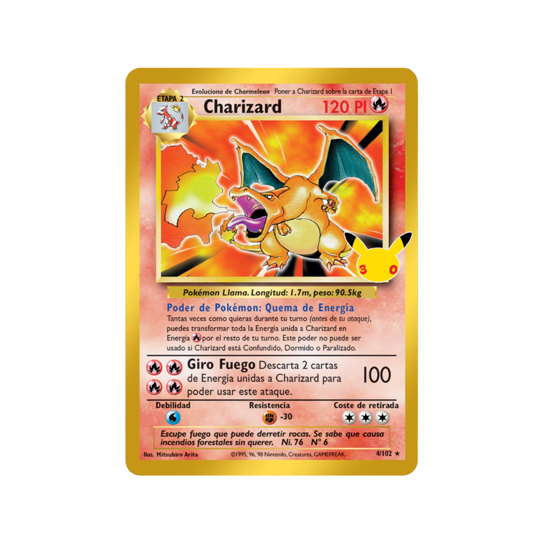 Carta Pokémon Charizard - 30 Aniversario (30C BS 4)