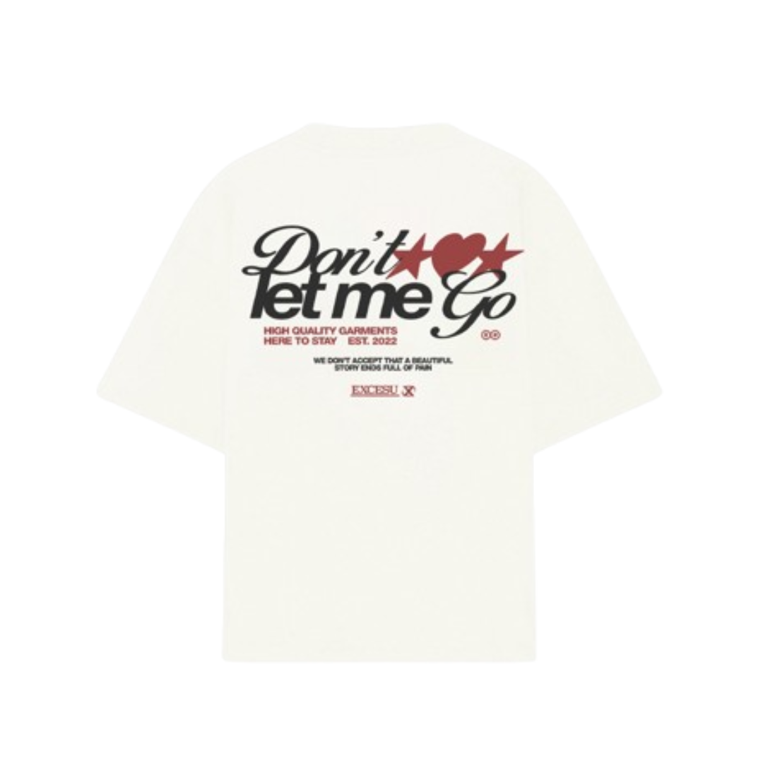 EXCESU Don´t Let Me Go Off White Tee