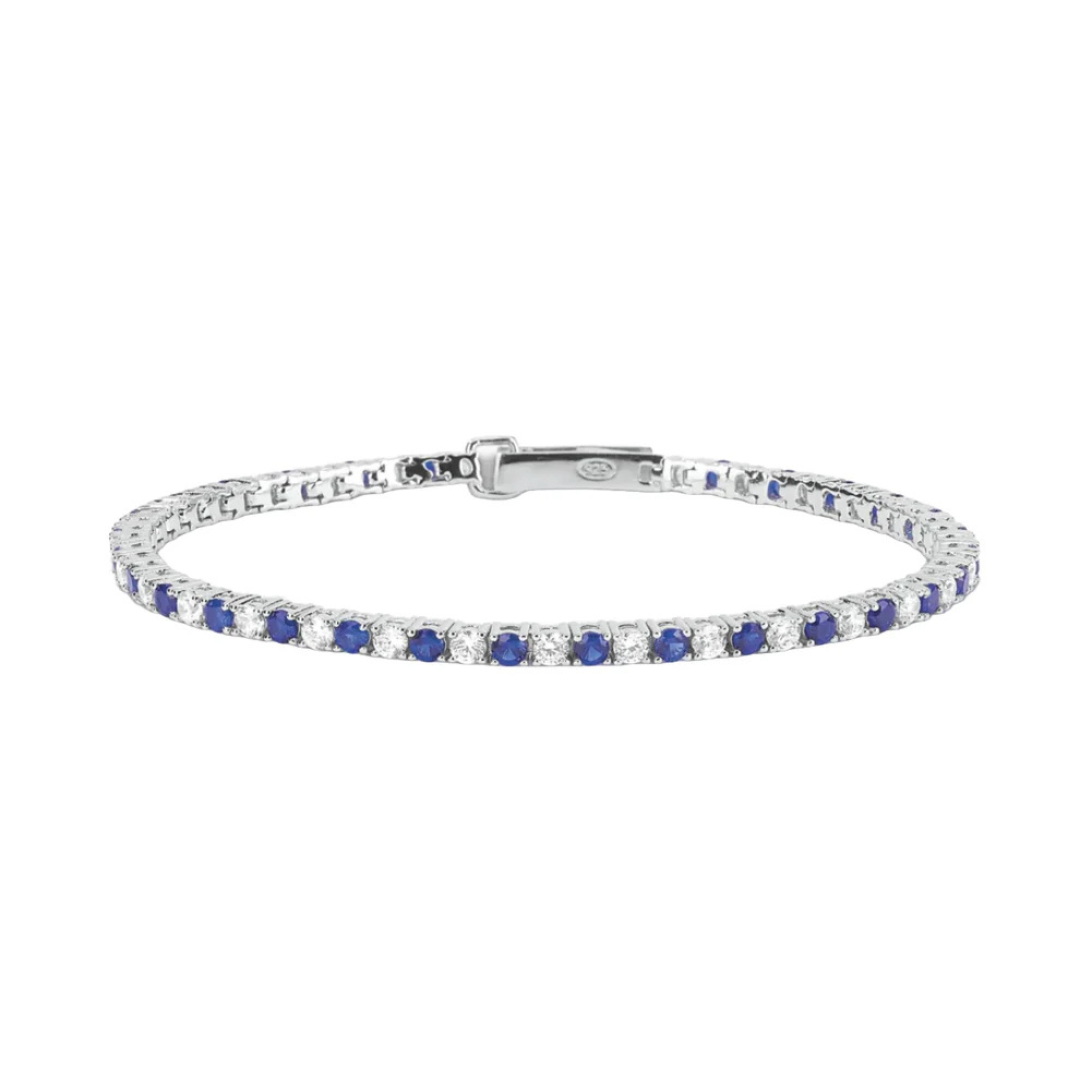 KATERIN Bracciale tennis Silver Argento 925 Blue