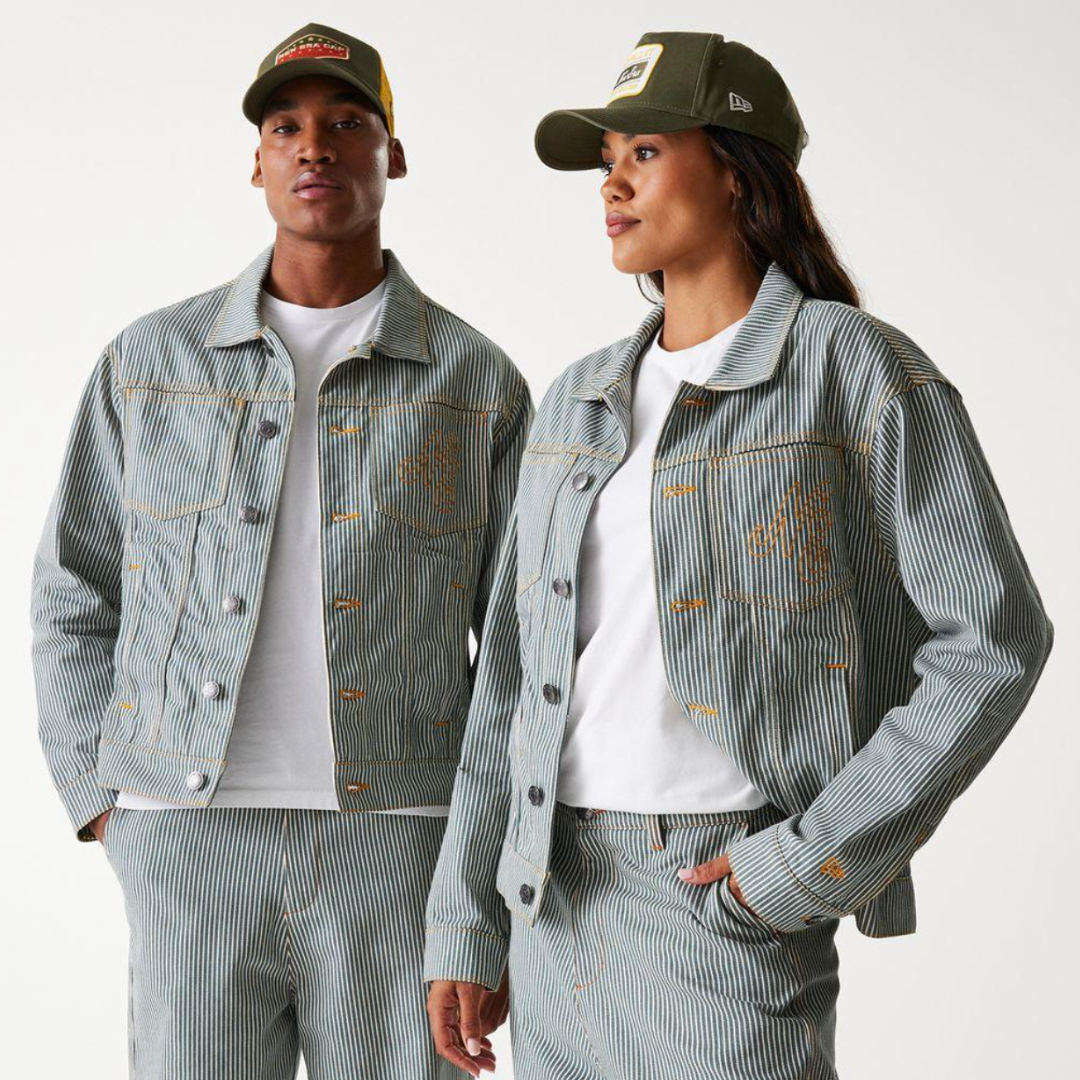NEW ERA denim pinstripe jacket