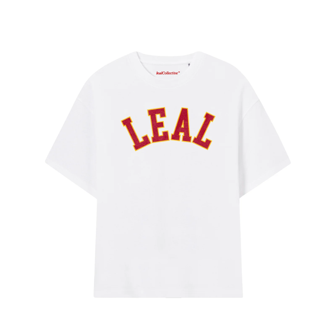 LEAL COLLECTIVE COLLEGE TEE WHITE
