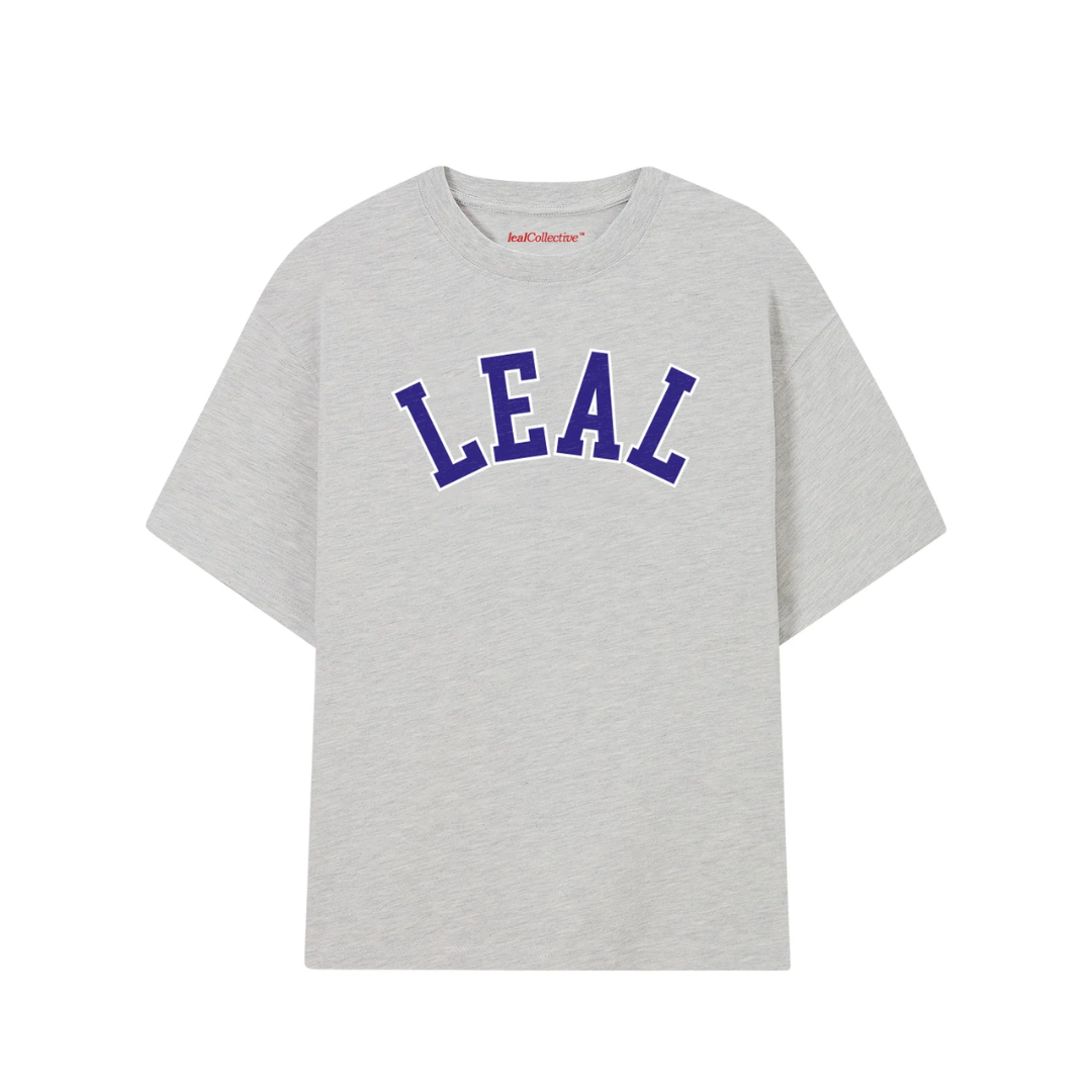LEAL COLLECTIVE COLLEGE TEE GRAY MELANGE