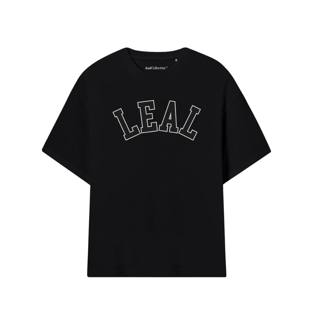 LEAL COLLECTIVE COLLEGE TEE BLACK