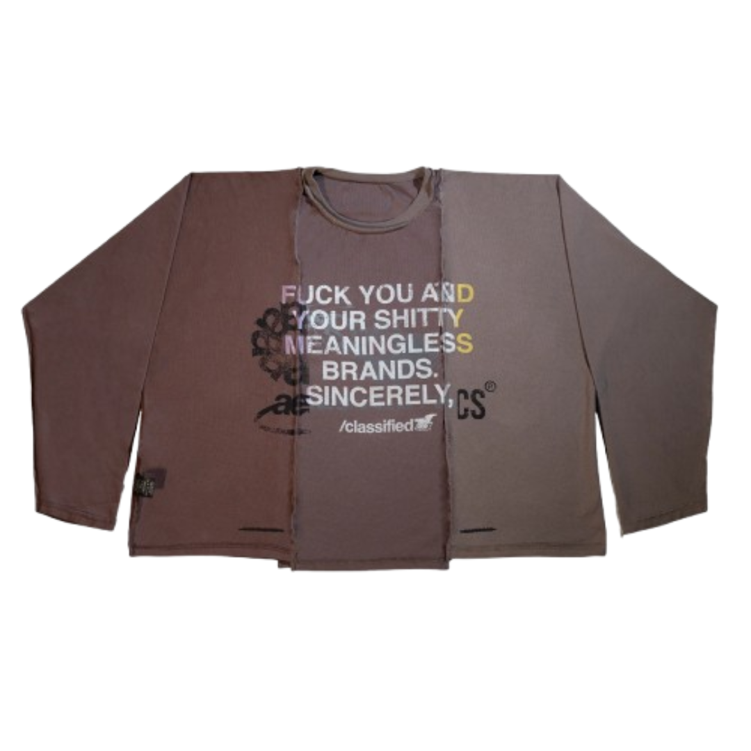 CLASSIFIED STATEMENT LONGSLEEVE TEE (REVERSIBLE)