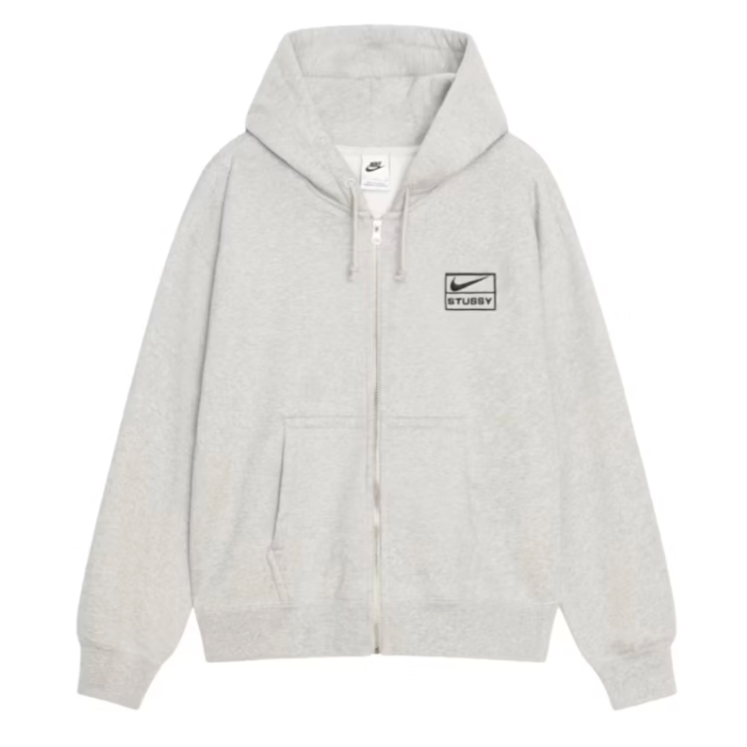 Stussy x Nike Fleece Hoodie Grey