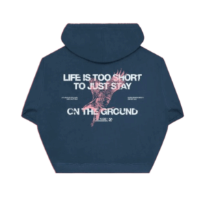 EXCESU Washed Navy Eagle Hoodie