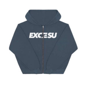 EXCESU Navy Washed Stars Zip-Up