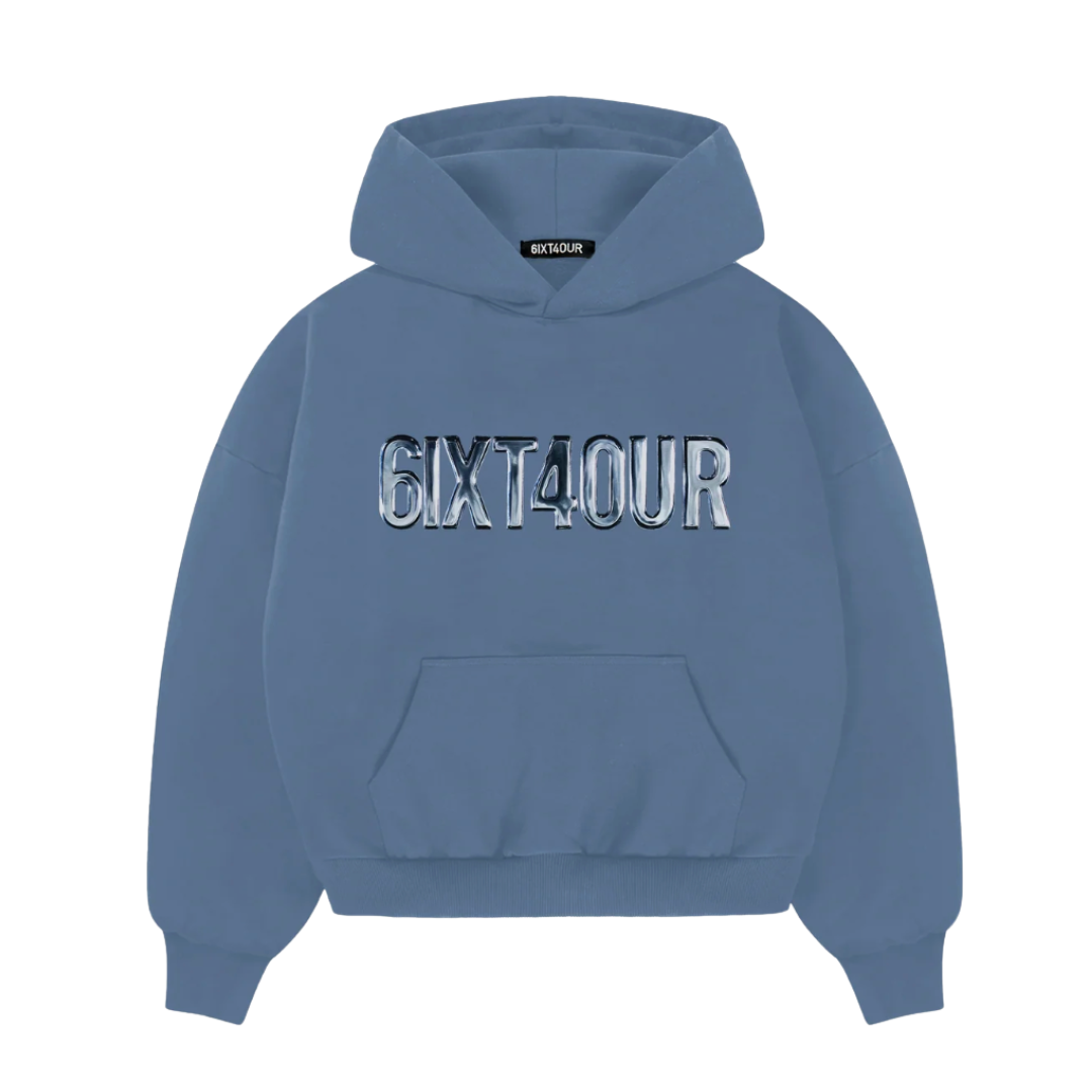 6IXT4OUR STEEL SKULL - BLUE HOODIE