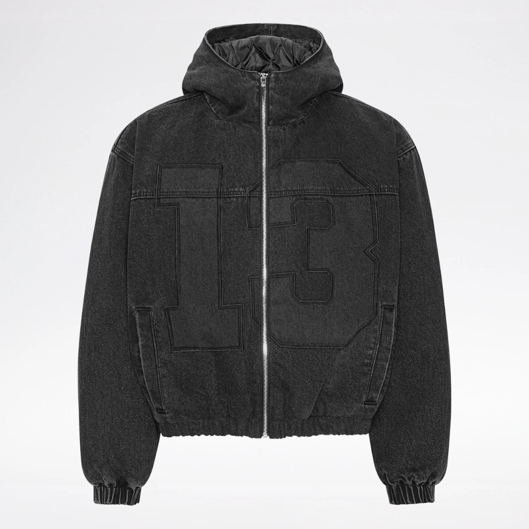 LOST BOYS ARCHIVES SANDBLASTED THIRTEEN DENIM JACKET - Washed Black